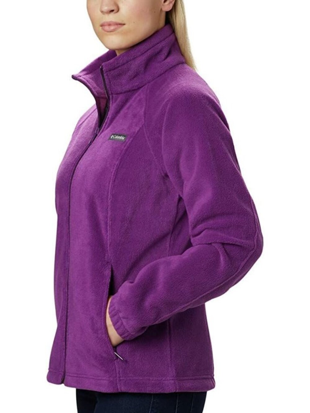 Columbia Jacket Size Large Purple Fleece Benton Springs Full-Zip Long Sleeves - Picture 2 of 13